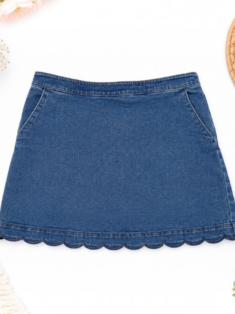 💟Blue Denim  Mini Skirt Size 12